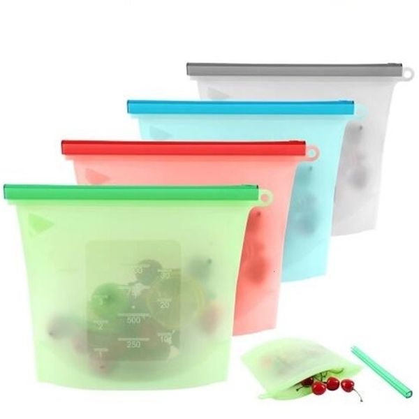 

reusable silicone food preservation bag vacuum sealer bags fridge food storage container ing & heating for kitchen food fresh bag