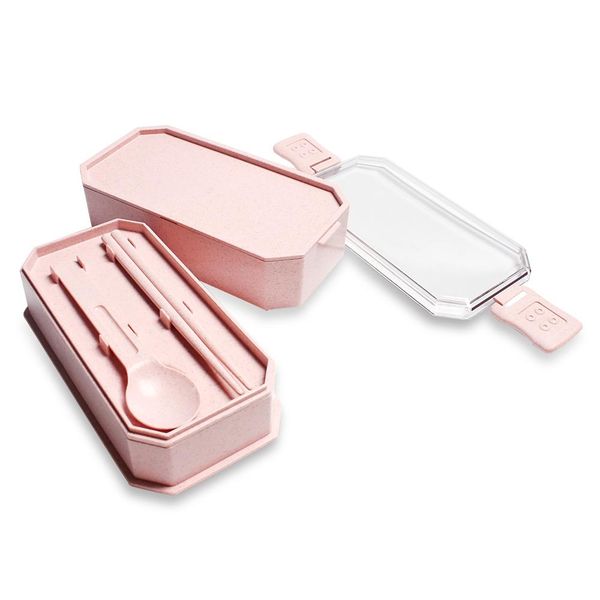 

wheat straw lunch box square 2 layers food microwave bento boxes fruit lunch box for kids school office with compartments wmtpau