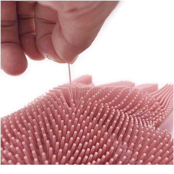 

1pair magic sile cleaning gloves with brushes kitchen household dishwashing gloves for washing dishes rubber spong bbyanp