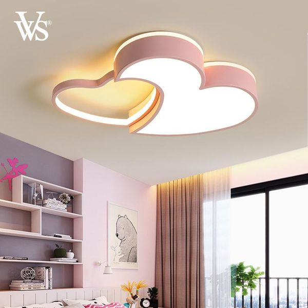 Deckenleuchten VVS Moderne Herzlampe Acryl Blau Rosa Licht für Wohnzimmer 220V Zuhause