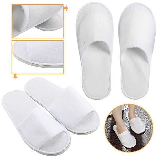 

l disposable white towelling closed toe travel slippers spa shoes bathroom sets washroom shower bath accessories