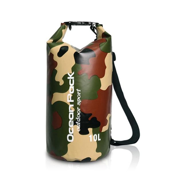 

camouflage outdoor waterproof bag dry bag backpack kayak rafting sport portable storage camping travel kits river trekking bag wmtiuk