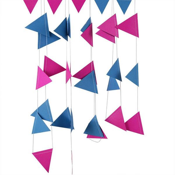 

4 meters multicolor paper flags banner paper garland pennant for wedding baby shower birthday party garden tent decorations jllign