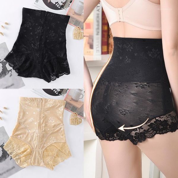 

women high waist trainer body zip shaper panties tummy belly control slimming wholesale shapewear girdle underwear1, Black;white