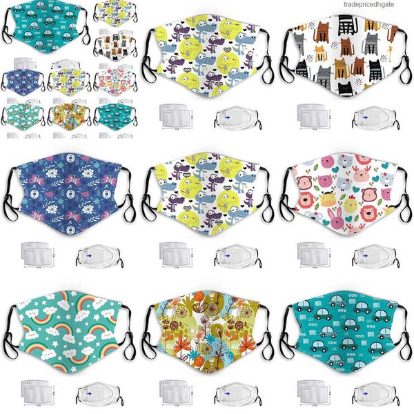 

luxury filter cotton designer face masks children's with cartoon mask pm2.5 dust anvz s3qm
