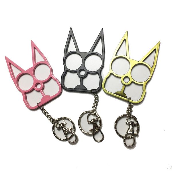 

self defense keychain creativity cat keychain key chain bottle opener screwdriver outdoor fashion women men self-defense tool