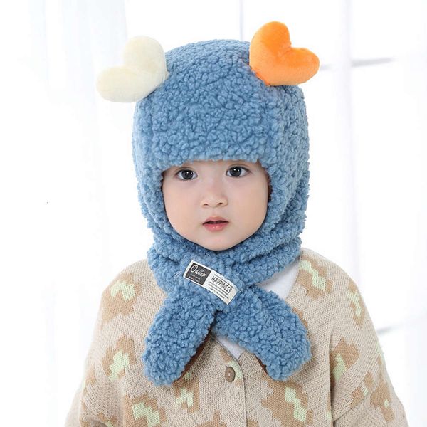 

plush children's new cute baby love hat in winter, Red;brown