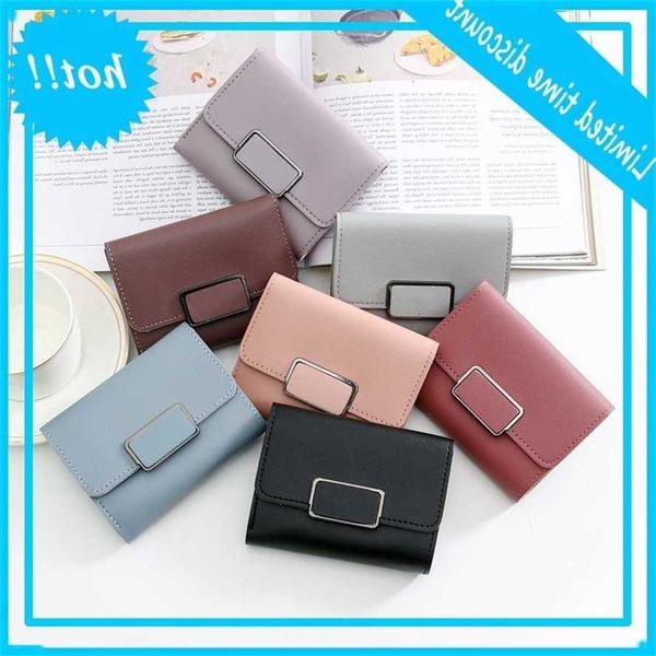 

fashion small women money coin bag 2 fold short wallets card holder slim pocket wallet club, Red;black