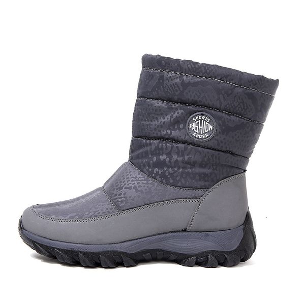 

2021 new women winter snow water down teddy shoes casual ladies mid-calf rubber boots women's zipper botine ib6h, Black