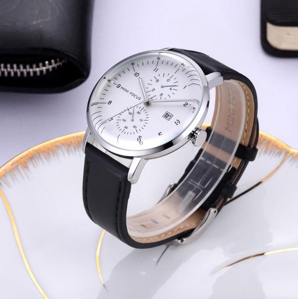 

wristwatch men casual watches fashion quartz daily leather cdvug, Slivery;brown