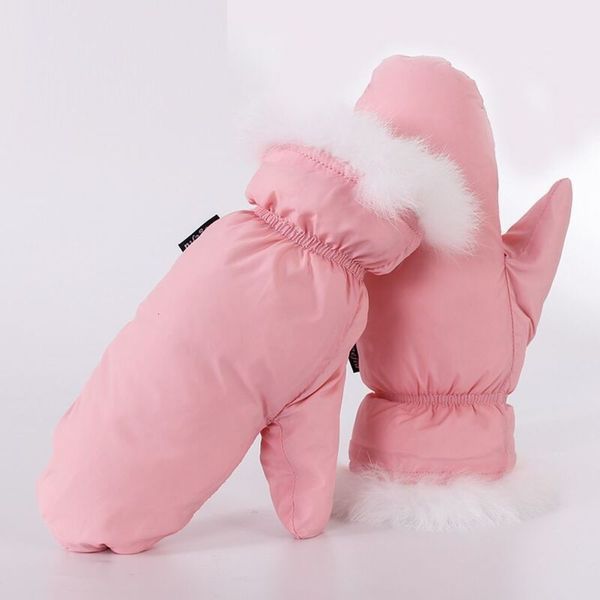 

warm women' students and riding autumn thickened winter down cotton waterproof cold proof glovesokm5, Blue;gray