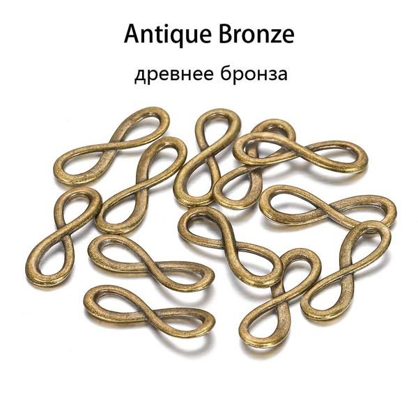 

30pcs 8*2m tibetan bronze charms infinity link symbol connectors for pendants diy jewelry making craft supplies accessories wmtwmd