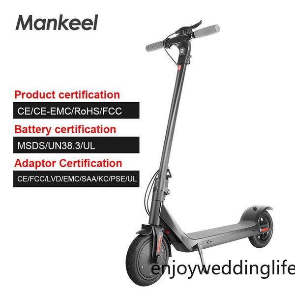 

mankeel eu srock 350w 8.5 inch light weight portable and foldable electric scooter with led display new year gifts e bike mk042, Silver;blue