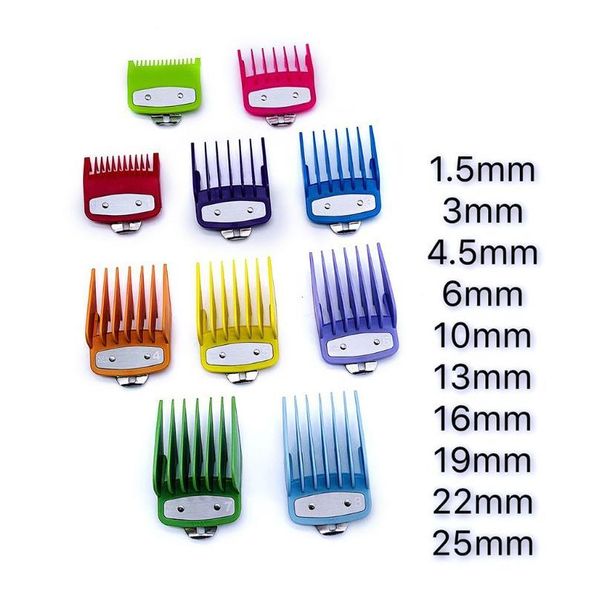 

colorful guide comb multiple sizes metal limited combs hair clipper cutting tool d2ta colorf jllzez, Silver