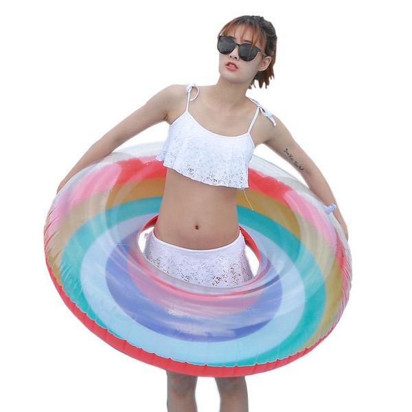 

inflatable swimming ring 120cm pool floating circle woman giant pool circle beach party water play toys wmtjcz