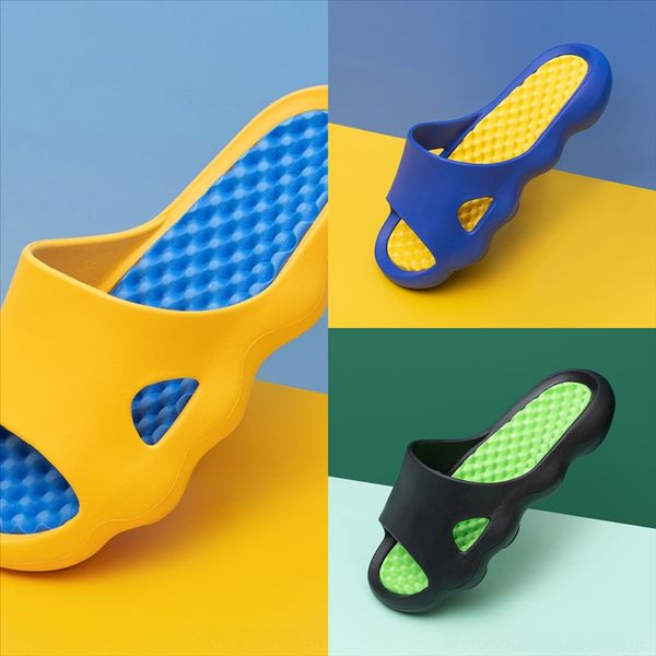 

aooc rubber slipper sandal floral brocade men slipper slipper boot slide bottoms flip flops women striped beach causal men women shoes, Black