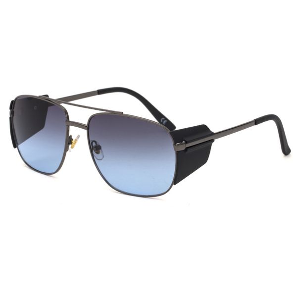 

steampunk retro men sunglasses big size frame hemming design famous brands same style eyewear motorcycle driving beach uv protection trendy, White;black