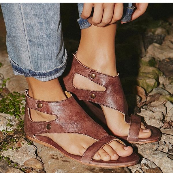 

women sandals soft leather flat sandals shoes women plus size peep toe summer casual gladiator beach sandalias mujer #z42i, Black