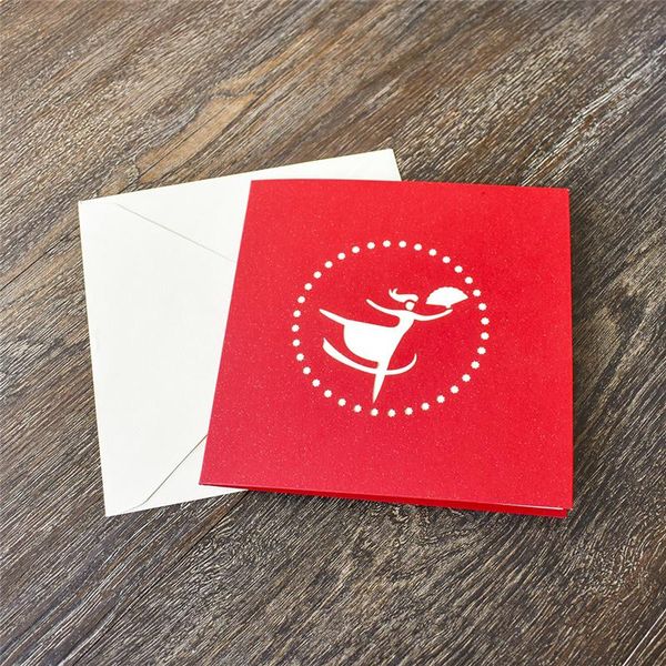 

10 pack 3d всплывающие карты танцующие девушка день рождения подарочная карта для девочки с конвертом наклейки поздравительные открытки wmtx