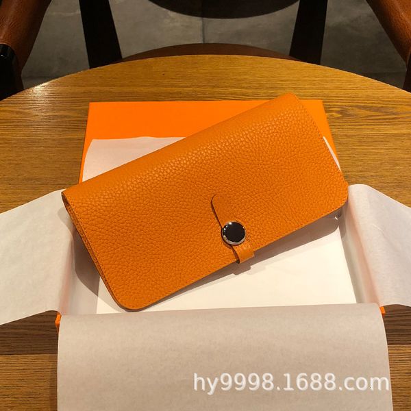 

new simple ultra thin long multi soft leather wallet card bag