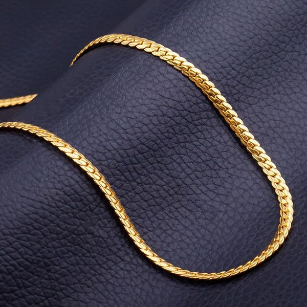 

fashion hip-hop golden alloy 5mm chain necklace jewelry accessory gift, Silver
