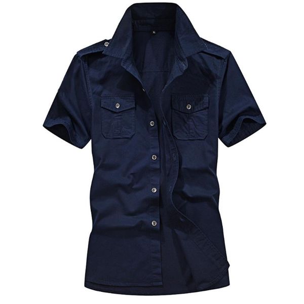 

men's casual shirts fashion pure color shirt pocket short sleeve loose men shirt#g30, White;black