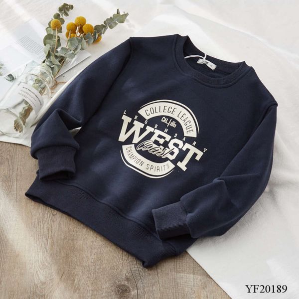 

letters korean printed children's casual clothing warm sweater student thickened long sve t-shirt fe4n, Black