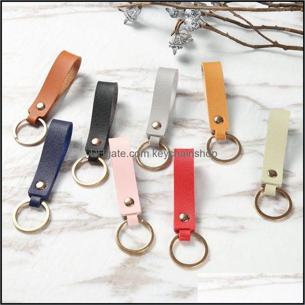 

keychains fashion accessories pu leather keychain casual strap lanyard key chain waist wallet car keyring keyholder jewelry gift wxy132 drop, Silver