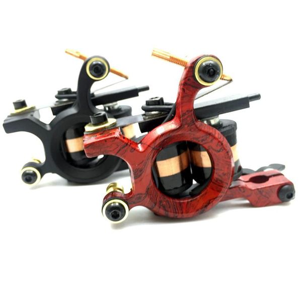

tattoo guns kits a wire cutting 8 wrap coils machine for liner and shader black/red color iron supplies