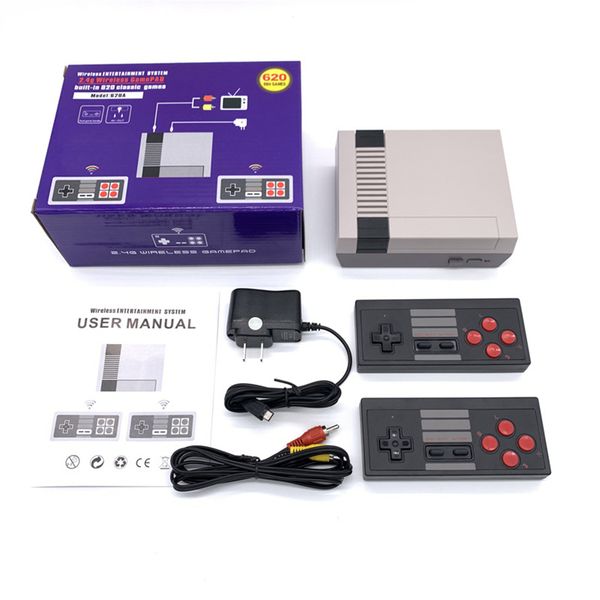 

classic tv video game console built-in 620 games retro video game console 2.4g wireless controller av output gift for christmas