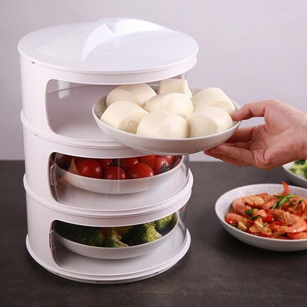 

storage bottles & jars clear stackable insulation box household kitchen refrigerator heat preservation stacked dustproof meal container1