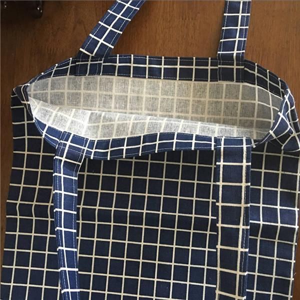 

yile navy blue eco хлопчатобумажная льняная сумка для покупок на плечо белая чековая сетка 17525 yile navy h jllxey