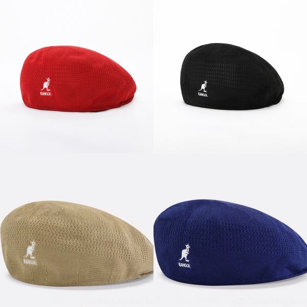 

oodx autumn winter female american hat new personality beret double celebrity kangol mesh high version xiangjia soft painter ins web lay, Blue;gray