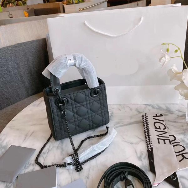 

new style mini three-plaid leather girl one shoulder crossbody handbag chain bag