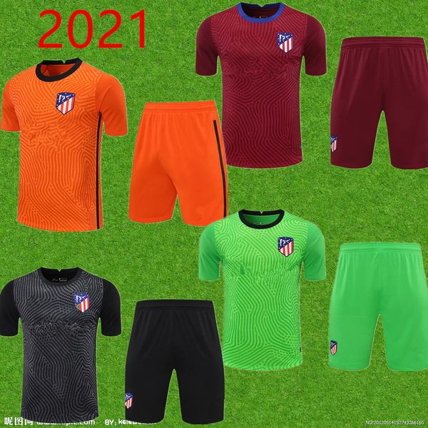 

2021 atletico football training suit 2021 men's club fitness shirt family wear, Black