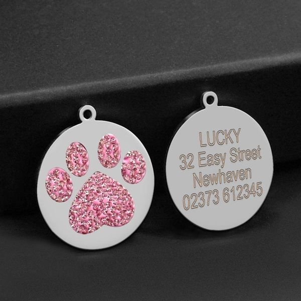 

custom dog tag dogs pets accessories personalized puppy dog cat name id tags engraved for small dogs cats bone paw jllycq