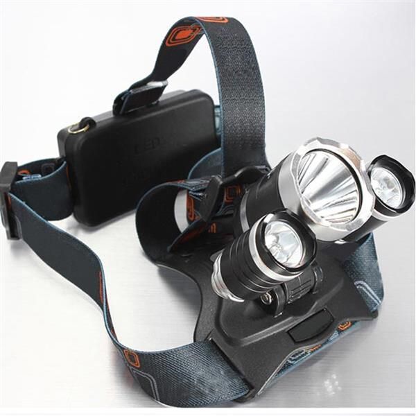 

white light headlamp lw-5000 3*led 10w 3-mode 5000lm black for outdoor activities, camping, traveling, hiking, fishing lighting fixture