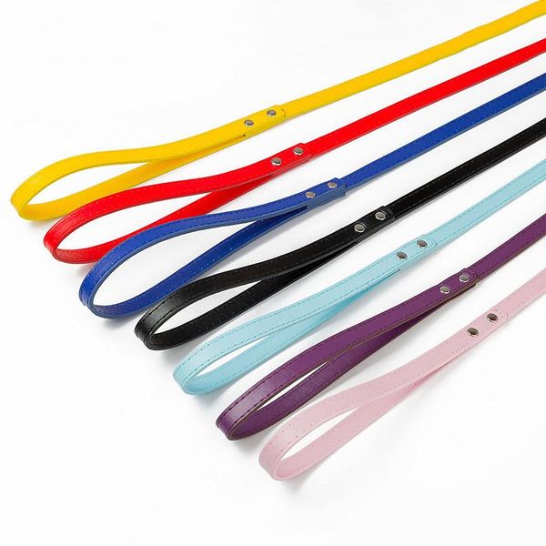 

dog collars & leashes 7 color accessories pu leash elastic comfortable small medium dogs pet products