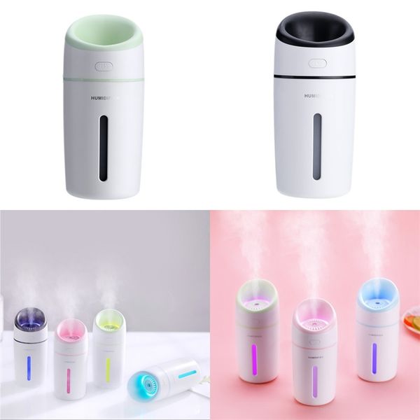 

colorful air moisture humidifier night light 320ml home water supply instrument usb mini silence ultrasonic essential oil diffuser 25hz m2