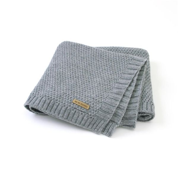 

baby blankets knitted newborn brand candy color infant swaddle envelope 100*80cm stroller wrap for newborn bebes bedding blanket y201009