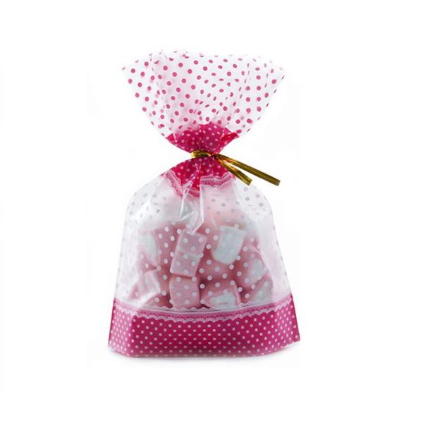 

lbsisi life 50pcs big size plastic candy cookie bags wedding birthday children christmas favors party snack packaging gift bag wmtbfi