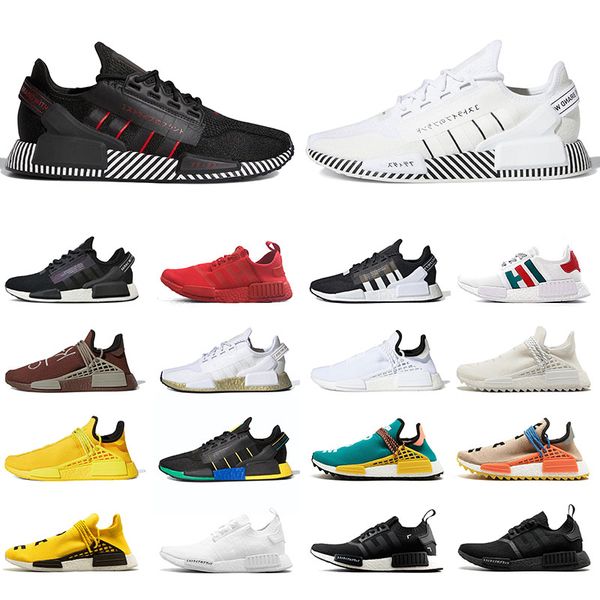 

nmd r1 v2 human race hu running shoes pharell williams hu extra eye bbc aqua fashion men women trainers outdoor sports sneakers