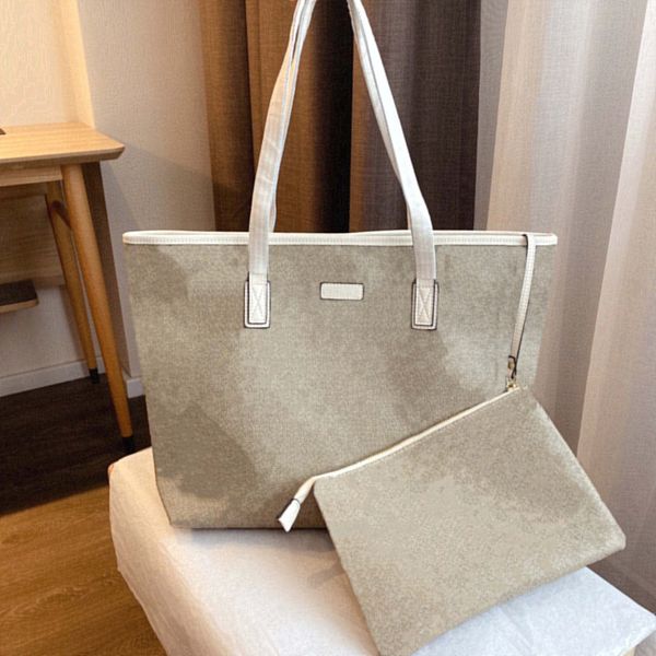 

larger-capacity organic cotton shopping bags classic fashion brand gog white and brown stripes designer handbags totes shoulder bags wallet