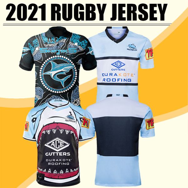 

2020 cronulla-sutherland sharks rugby jersey 20 21 indigenous jersey nrl australia rugby jerseys s-5xl, Black;gray