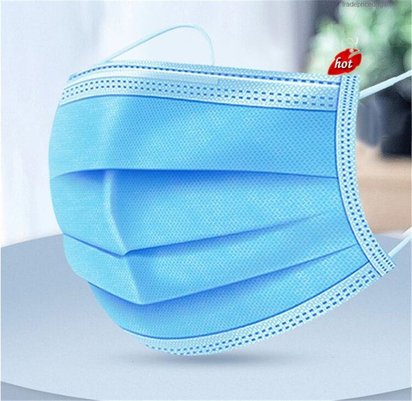 

mouth 300 50pcs face pink pcs blue disposable 3 layers non woven cover masks soft and breathable outdoor party nljj fliy