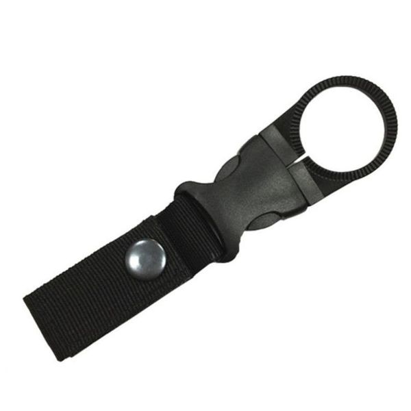 

outdoor tools hiking military nylon webbing buckle hook water bottle holder clip climbing carabiner belt backpack hang qyllis