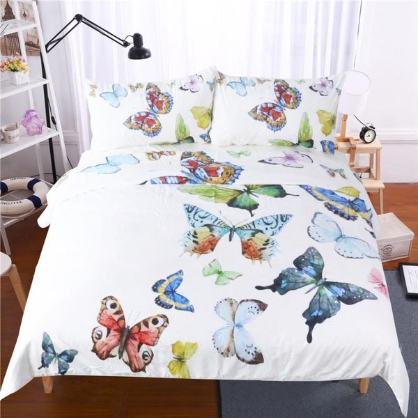 

butterfly flying printing bedding sets,duvet cover set&pillowcase,100% brushed microfiber bedclothes,home bedroom decor bed set