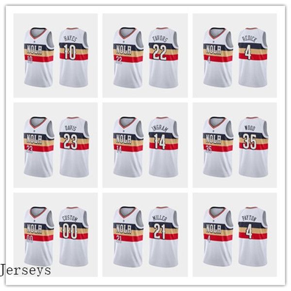 

men new orleans pelicans 11 holiday 23 davis 21 miller basketball jerseys jrue anthony darius white earned jersey, Black