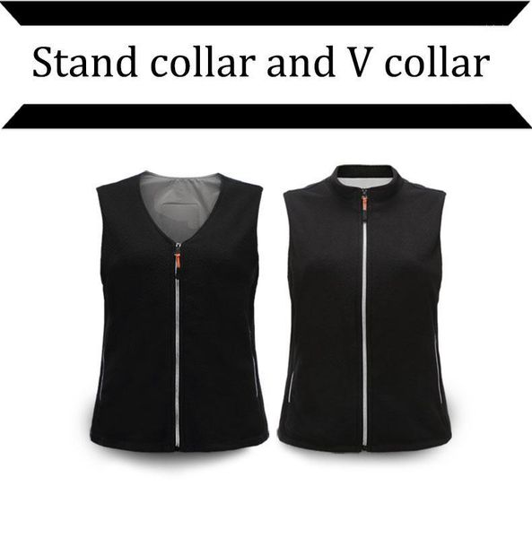 

v neck heating vest usb rechargeable winter warm heated vest waistcoat coat for outdoor hiking camping1, Black;white