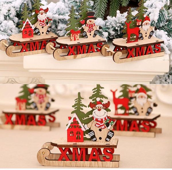 

qifu santa claus snowman christmas wooden ornament christmas decorations for home 2020 xmas decortion noel pandent deer puzzle jllreb